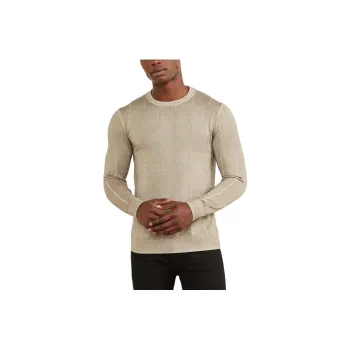 GUESS Merino Wool Crewneck Sweater Sweater Men's Moss Green