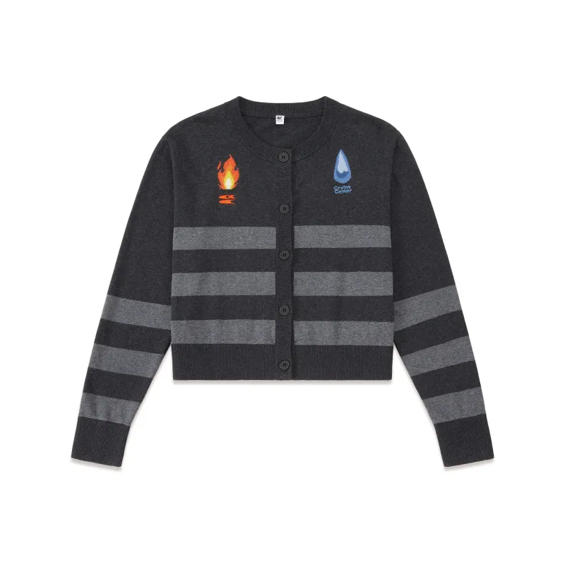 Crying Center Sweaters Unisex Light Gray Stripes-0