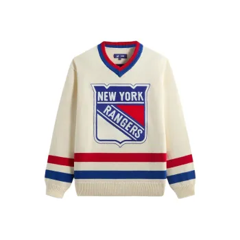 Mitchell Ness X New York Rangers V Neck Lewis Sweater