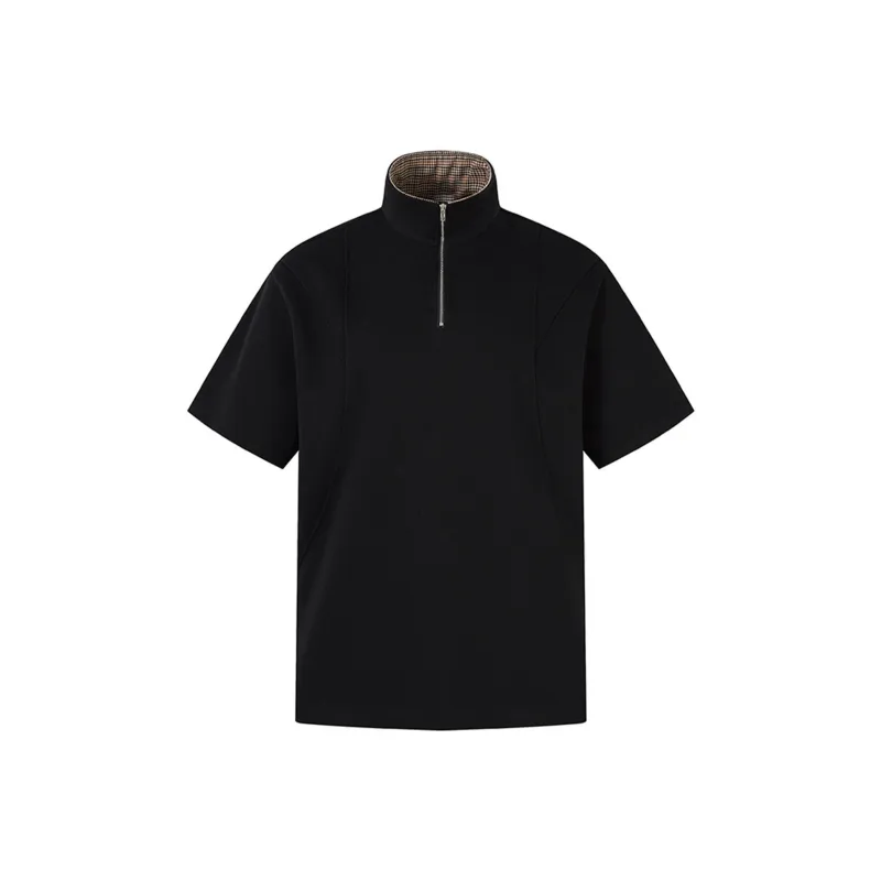 PISYPOX Polo Shirt Unisex Black Houndstooth-2