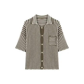 SAME FLOW Knitwear Men's White Green Stripes