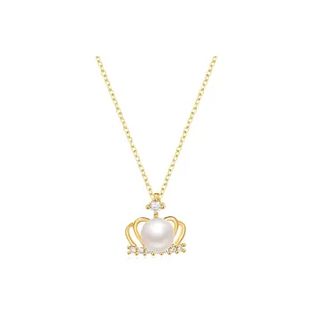 WAW Gold Plated Copper Faux Pearl Necklaces Women's