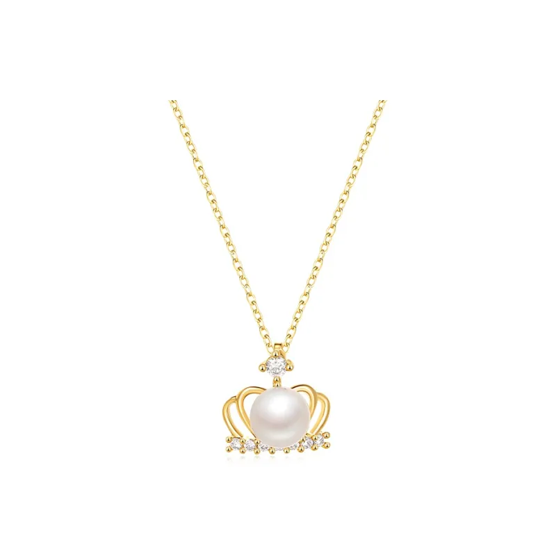 WAW Gold Plated Copper Faux Pearl Necklaces Women's-0