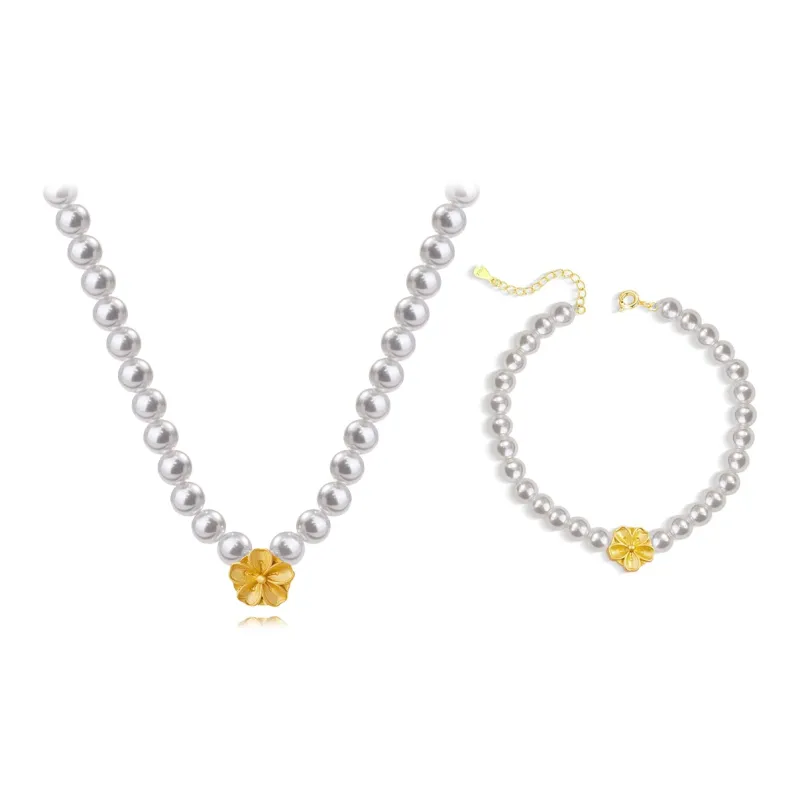 CHINA GOLD Pearl Necklaces Women's-4