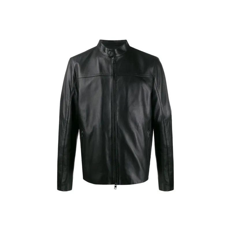 MICHAEL KORS Leather Racer Jacket-0