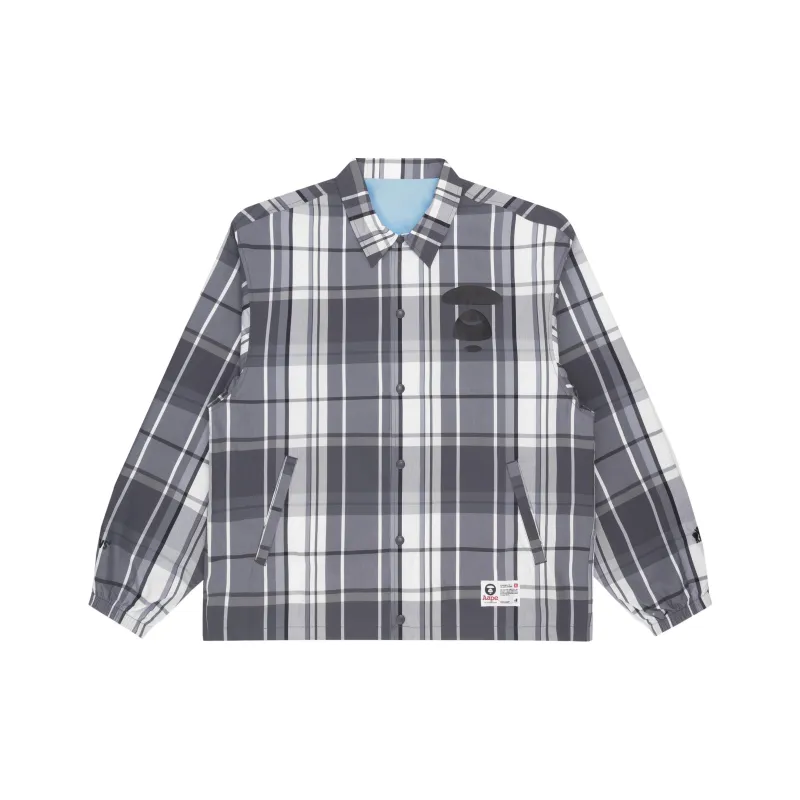 Aape Tartan check Logo Shirt Jacket-9