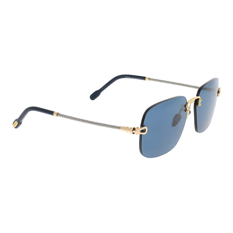FRED Metal Irregular Shape Sunglasses Unisex Gold/Black-1