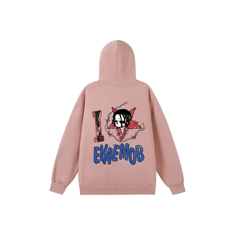 *EVAE+MOB Dreadlocks Model Skull Collection Sweatshirt Unisex-18
