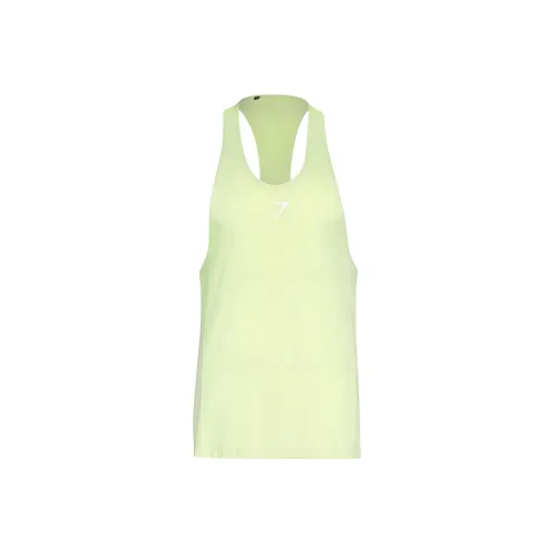 GYMSHARK Tank Tops Men's Light Gray Green