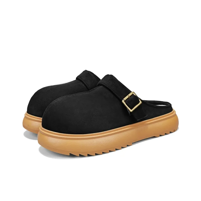 HUANAI Quiet, Odor Resistant, Abrasion Resistant Closed Toe Slippers Men's-3