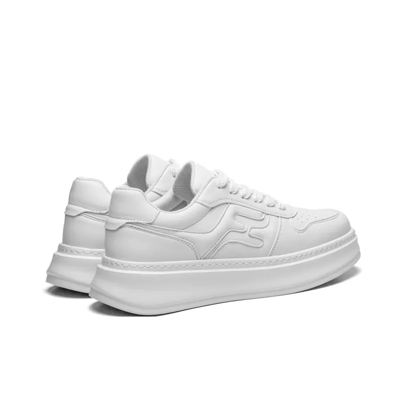 Meixi Breathable Height Increase Low Top Skateboard Shoes Men's Black-6