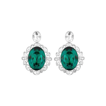 Swarovski Stud Earrings Women's Green