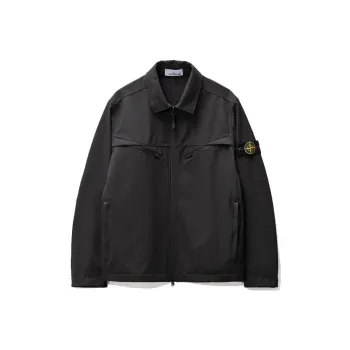 STONE ISLAND LIGHT SOFT SHELL R SERIES SOFT SHELL Jackets Coats Men's Black
