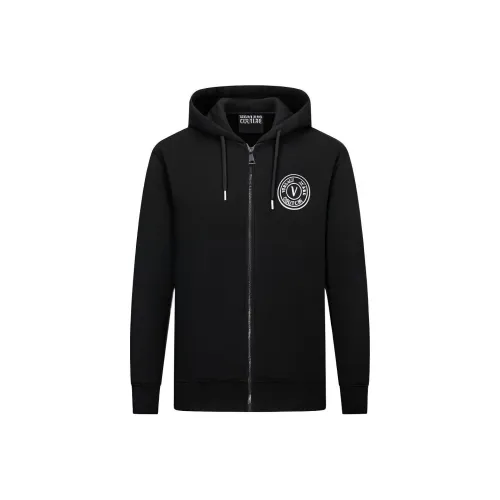 VERSACE JEANS COUTURE Logo Print Hooded Jacket