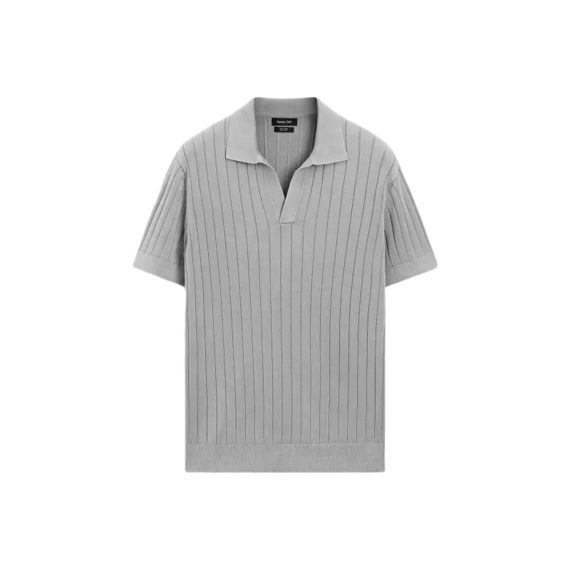 Massimo Dutti Polo Shirt Men's Medium Gray-0