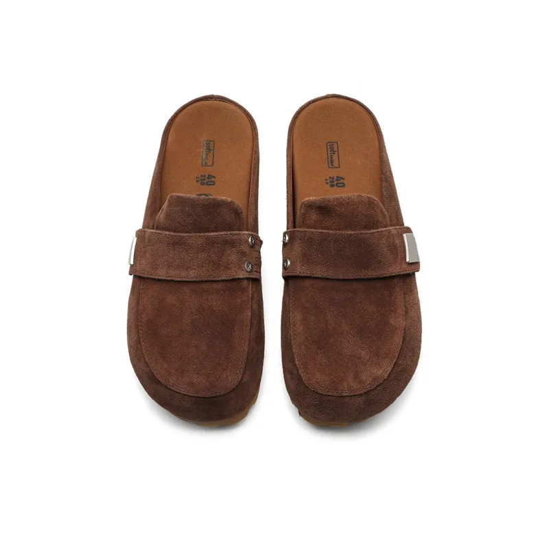 PAVEA Rubber Sole Abrasion Resistant Slip Resistant Closed Toe Slippers Unisex-7