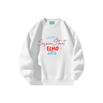 SESAME STREET Sweatshirt Thickened And Fleece Lined Optional Unisex