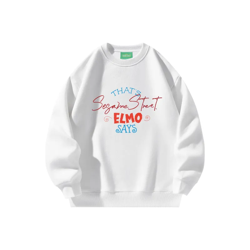 SESAME STREET Sweatshirt Thickened And Fleece Lined Optional Unisex-3