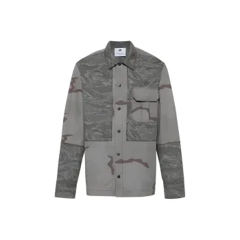 Marine Serre Rispstop Classic collar Shirt Jacket