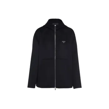 PRADA Triangle logo Zip up Hoodie