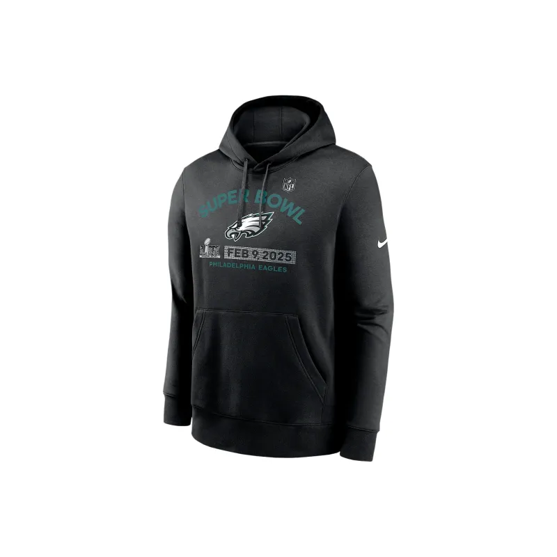 Nike Philadelphia Eagles Super Bowl Lix Bound Team Logo Men's Nike Nfl Pullover Hoodie-0