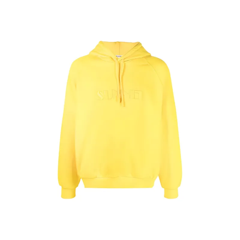 Sunnei Logo Embroidered Drawstring Hoodie-0