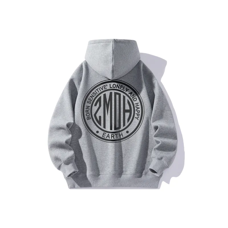ZMOH Fleece Lined Hoodie Unisex Couple's-4