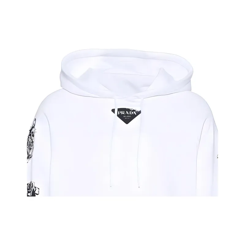 PRADA Sweatshirts Men White-4
