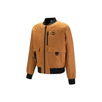PUMA Jackets Men Beige Yellow