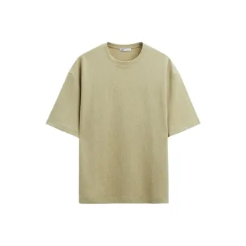 ZARA T-Shirts Men Sage Green