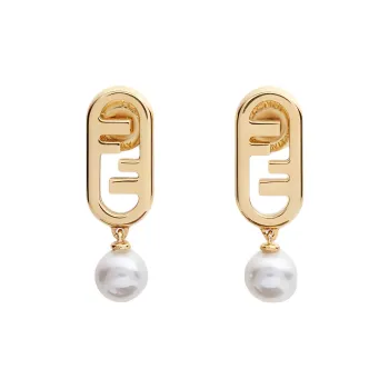 FENDI Earrings Women's Gold