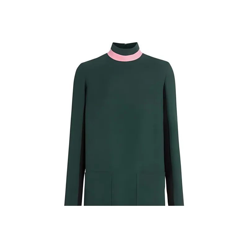 Burberry Long-Sleeved Dresses Women's Green-3