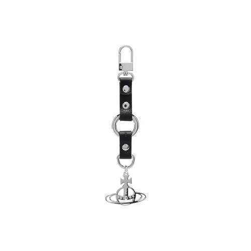 Vivienne Westwood Calfskin Keychains Women's Black
