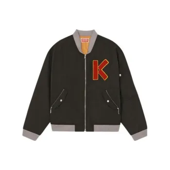 KENZO Logo Embroidered Zipped Bomber Jacket