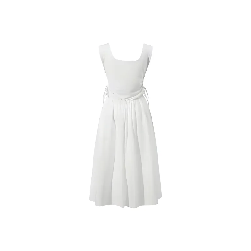 LESS BEARS Sleeveless Dress Women's White-1