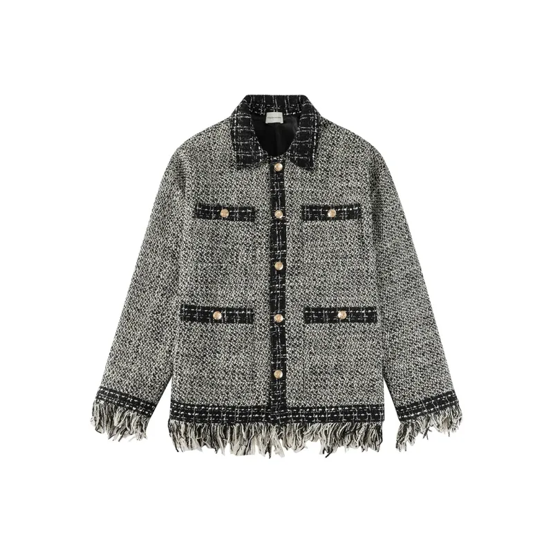 Charlie Luciano Jacket Unisex Black Gray Color-0