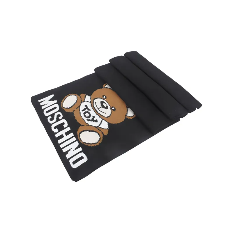 MOSCHINO Knit Scarves Unisex Black-2