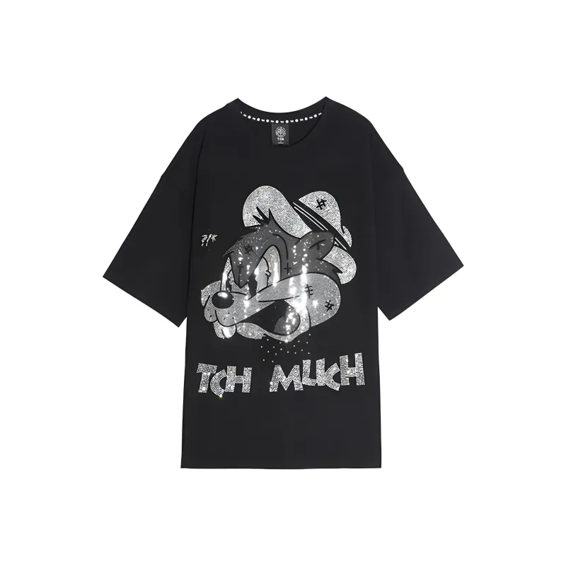 TCH T Shirts Unisex Black With Silver Logo-0