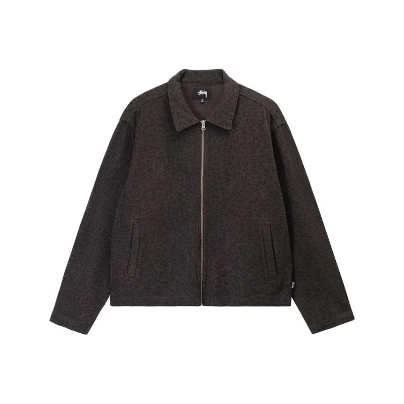 Stussy Leopard Mesh Zip Jacket-0