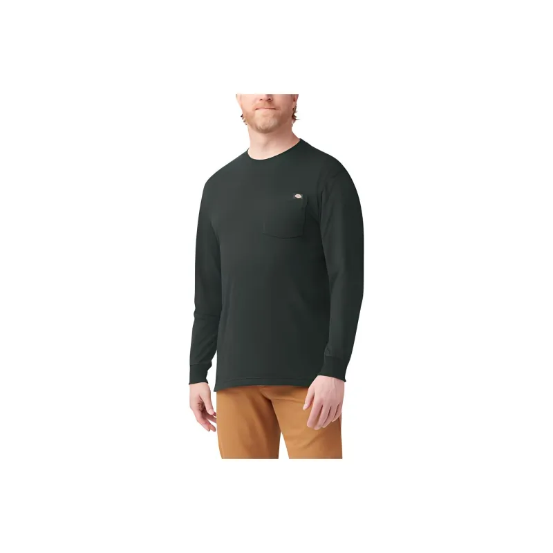 Dickies Heavyweight Long Sleeve Pocket T Shirt T Shirt Men's Hunter Green-0