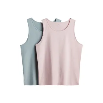H&M Tank Tops Men 2 Pack Turquoise+Pink