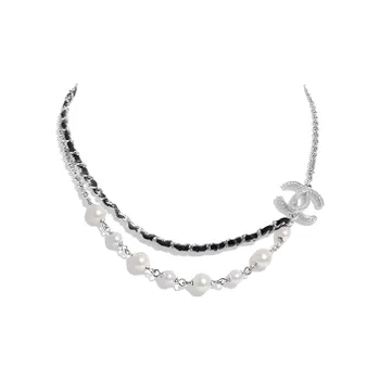 CHANEL 22c Early Spring Necklaces Women's Silver