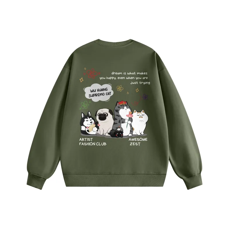 Supremo Cat Sweatshirts Unisex-8