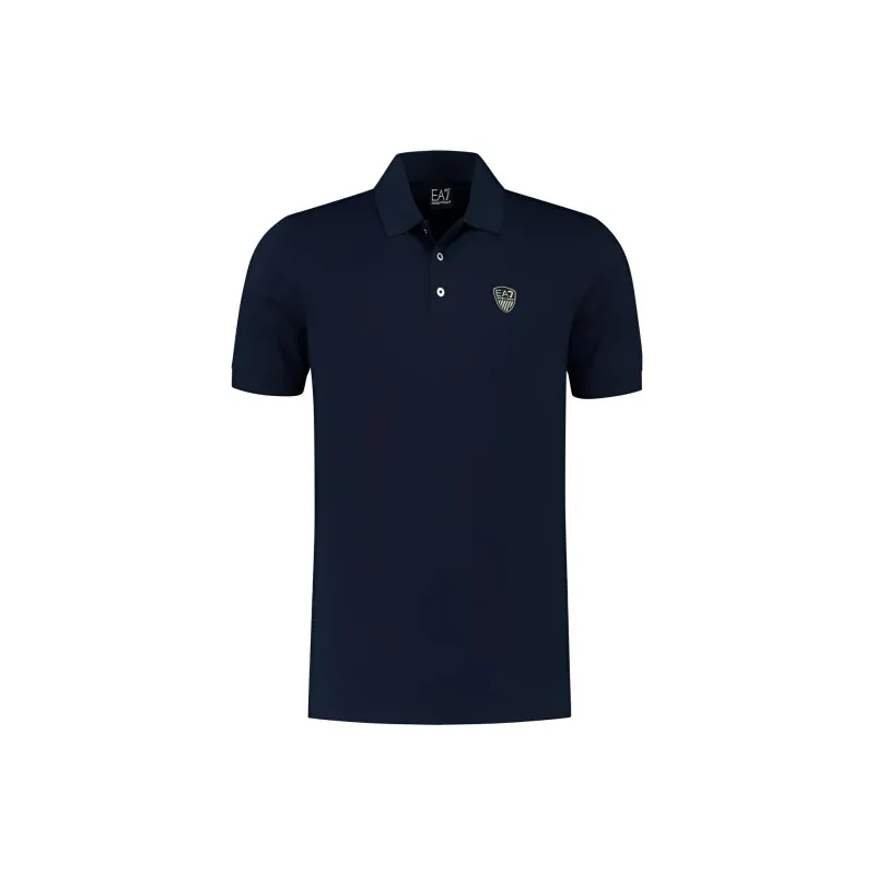 EMPORIO ARMANI EA7 SS22 Polo Shirt Men's Navy Blue-0