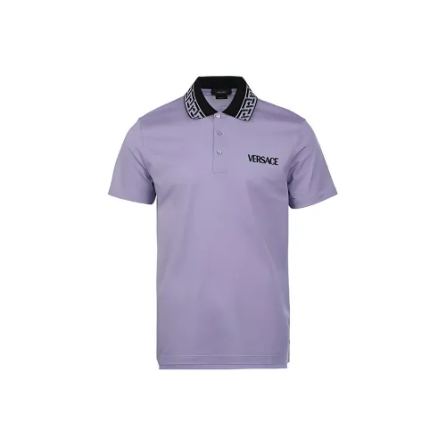 VERSACE SS22 Polo Shirt Men's Light Purple