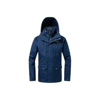 Columbia Fitted Moderate Jacket Spring And Autumn Men's Blue