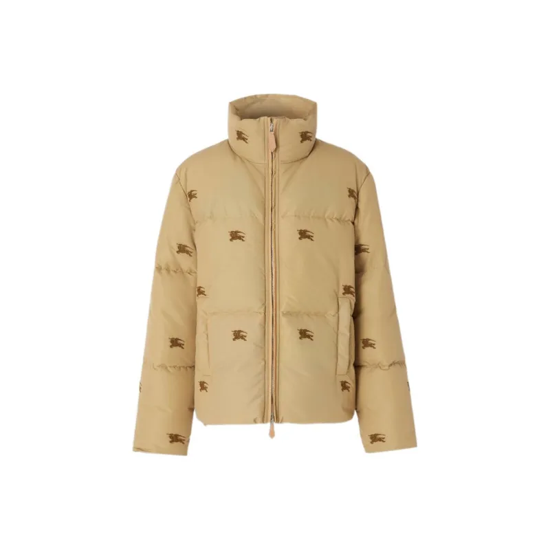 Burberry Embroidered Ekd Nylon Puffer Jacket-0