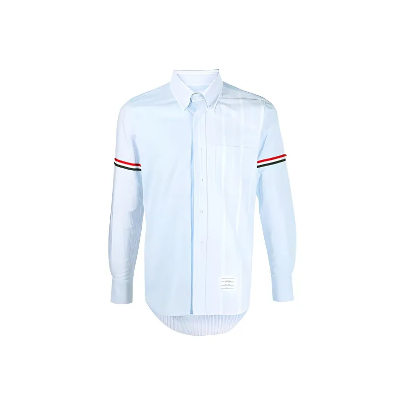 THOM BROWNE Shirts Men Light Blue-0