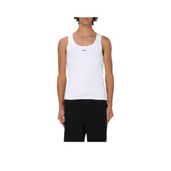 Off Logo Printed Sleeveless Tank Top