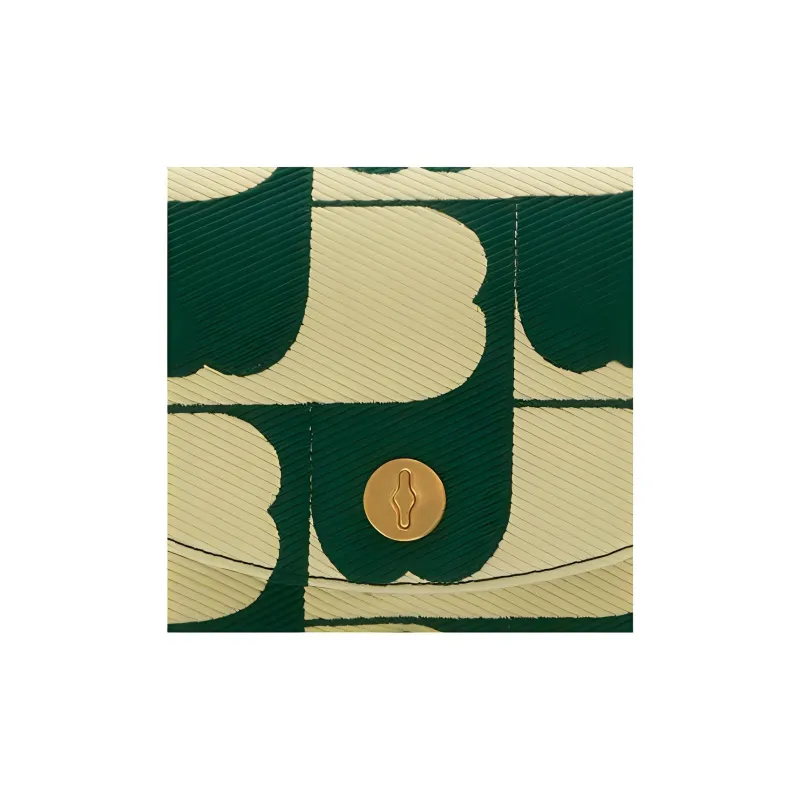 Burberry Cotton With Polyester Trim Shoulder Bag Crossbody Bag Women's Ivy Green With Fruit And Dew Design-5